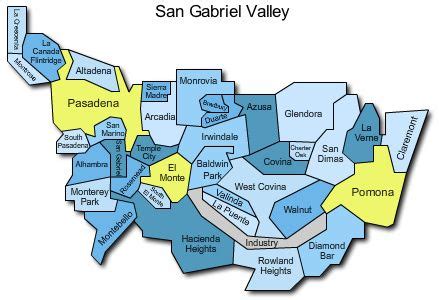 what cities are in san gabriel valley|6 Family.
